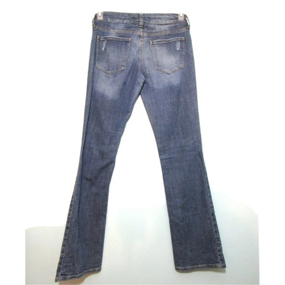 Women's Bootcut Jeans 27" Waist Distressed Mid Rise Grunge 2.1 Denim - Picture 5 of 5
